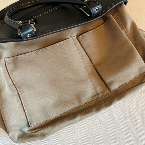 Vintage Coach Hampton Black Leather Satchel Tote Handbag NoF040 7555 - Picture 10 of 13